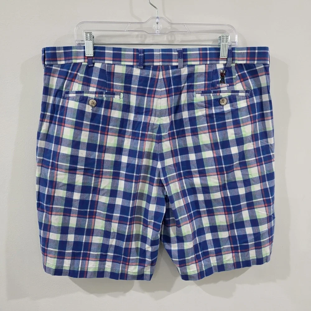 Peter‎ Millar Mens Plaid Golf Shorts Size 40 Us Open Sporty Athleisure